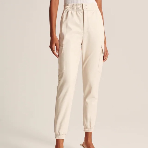 Vegan Leather Joggers - Picture 3 of 11